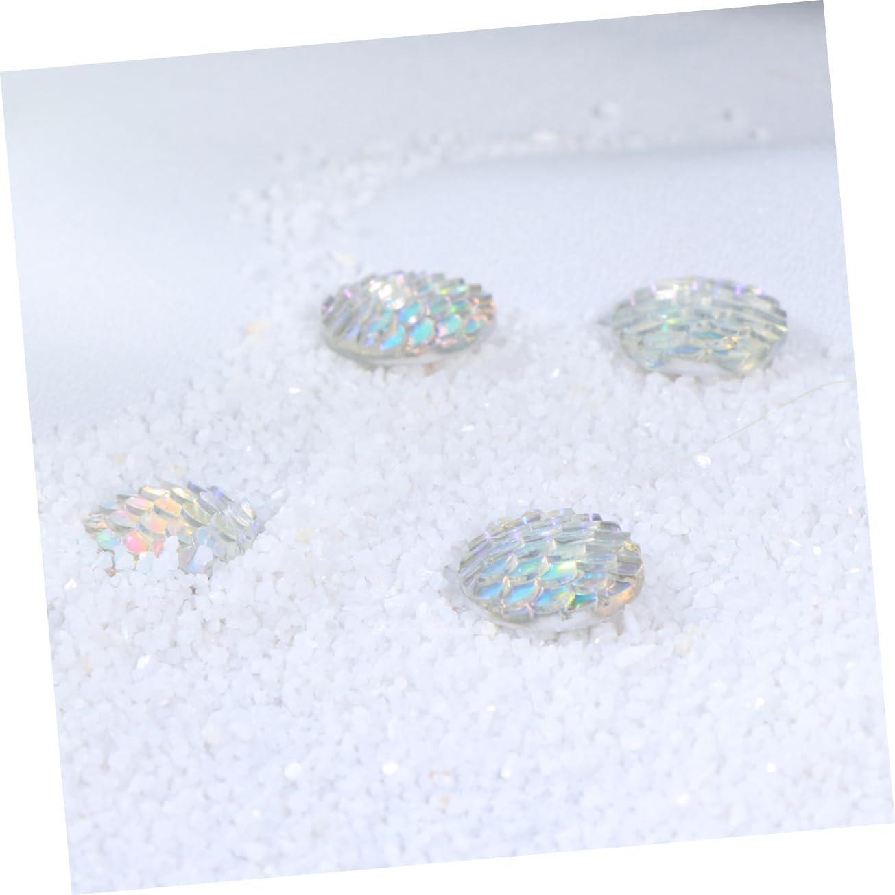 Стрази з смоли COHEALI круглі райдужні, багатогранні, глянцеві, з плоскою задньою частиною для DIY прикрас, одягу, сумок, 50 шт., фото №3