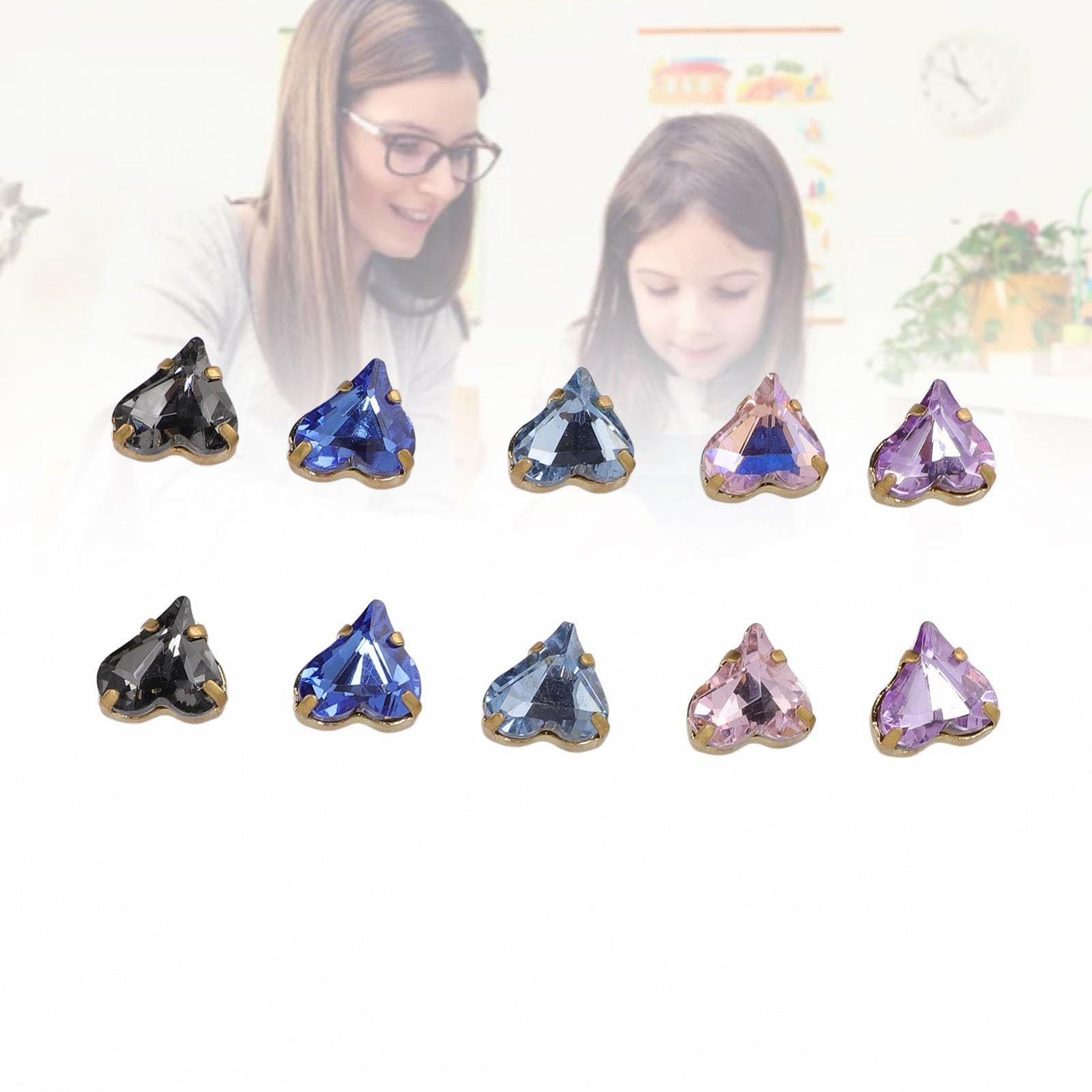 Стрази Скляні 12x13мм 5 кольорів Золота Основа Кришталеві Стрази для DIY виробів, виготовлення ювелірних виробів, прикраси костюмів, фото №7 Стрази Скляні 12x13мм 5 кольорів Золота Основа Кришталеві Стрази для DIY виробів, виготовлення ювелірних виробів, прикраси костюмів, фото №7