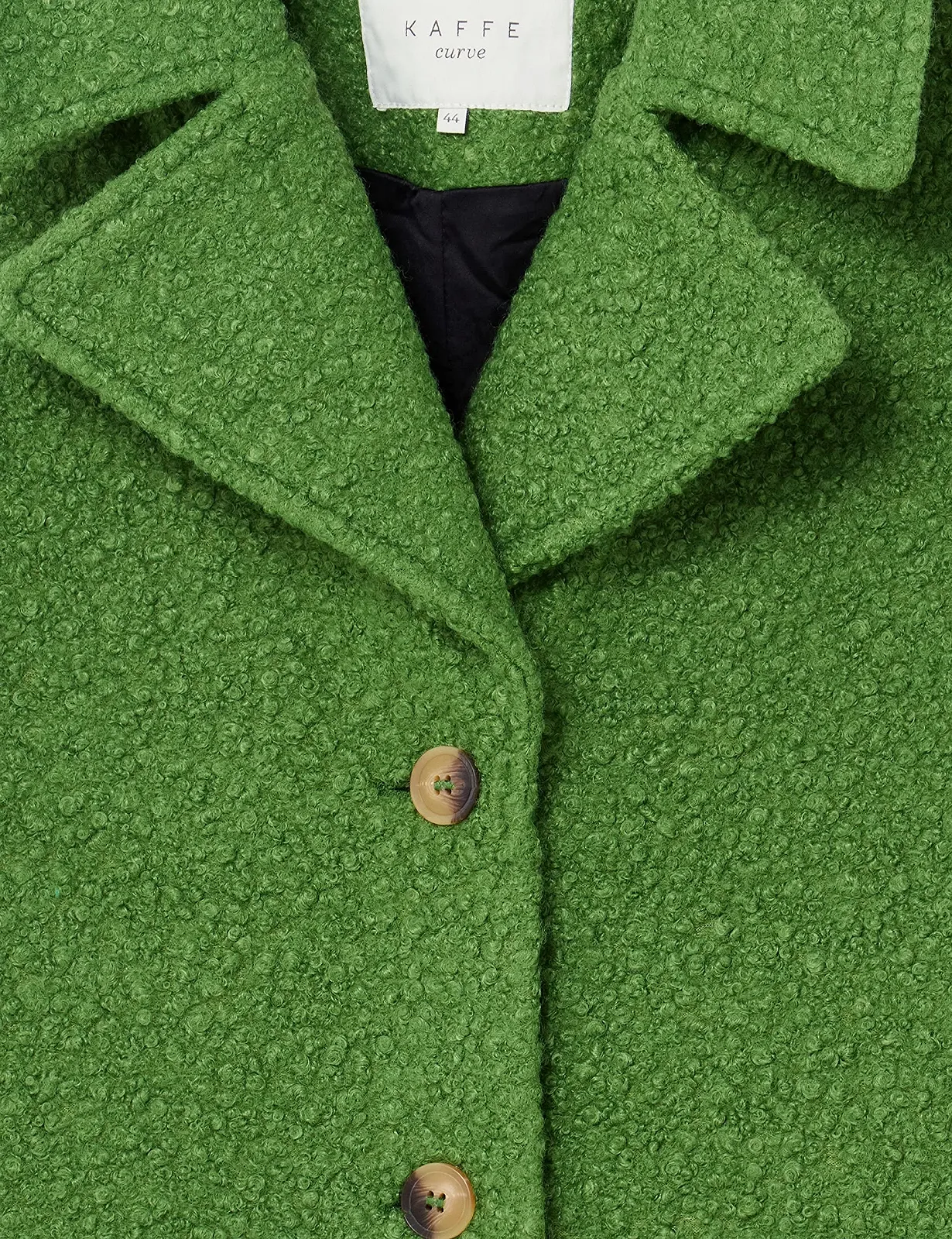 Пальто Kaffe Curve Жіноче Довге Класична довжина до коліна Кремовий, фото №3