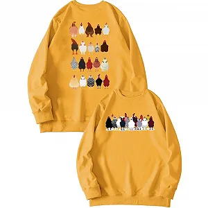 Женская Толстовка MLZHAN Chickens С Принтом Курицы - Фото 1