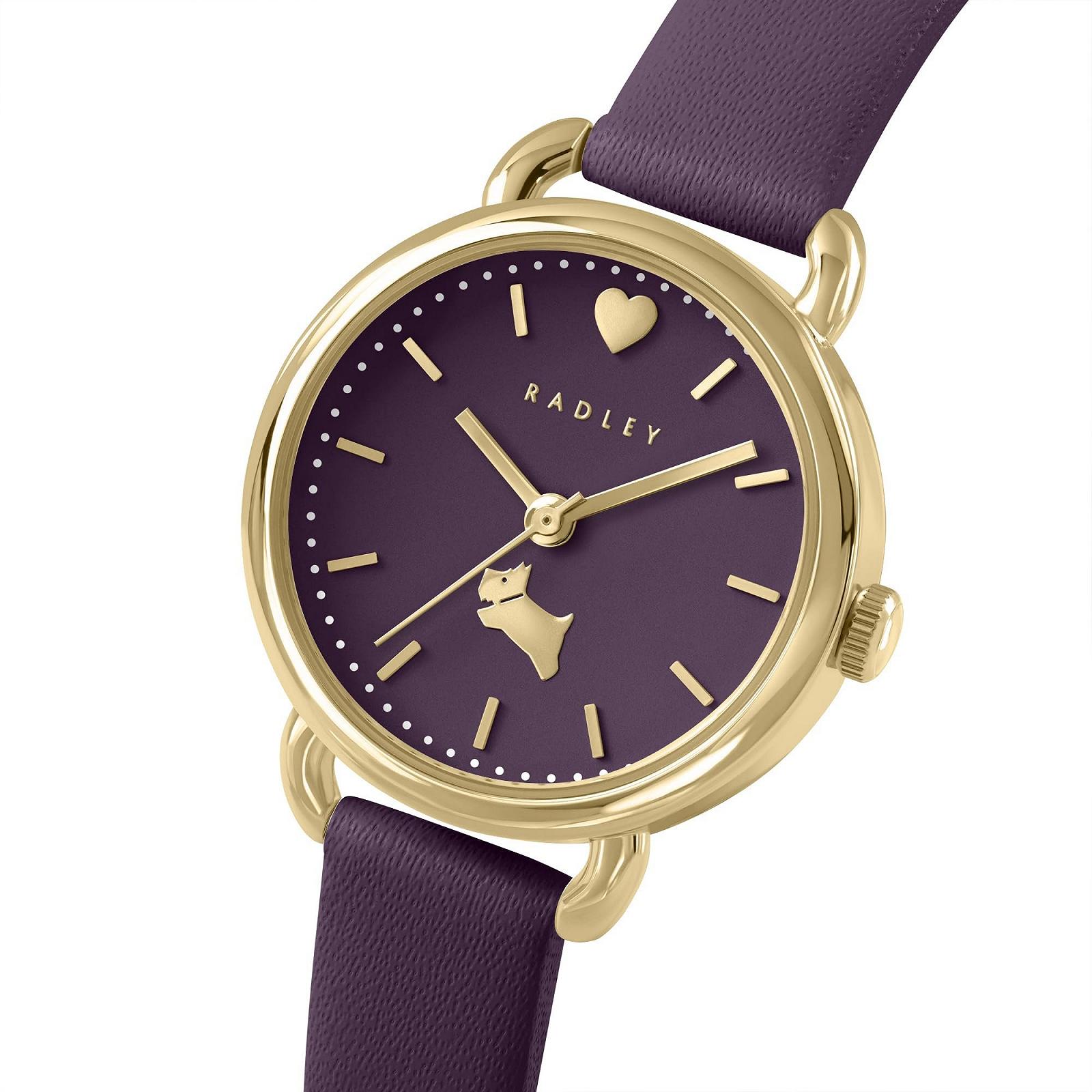 Годинник Radley Imperial Leather Cord 26 мм, з позолоченим покриттям, фіолетовий ремінець, фото №2