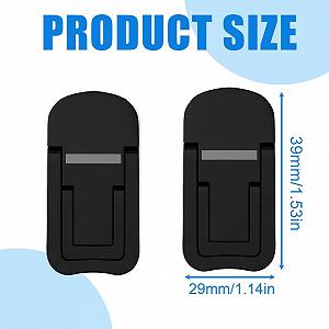 Подставка для ноутбука Мини, Портативная подставка для клавиатуры, Складная невидимая подставка для ноутбука для стола, Металл, Складные ножки для ноутбука с нескользящим силиконом (Черный) - 2 шт synthetic.ua - Фото 1