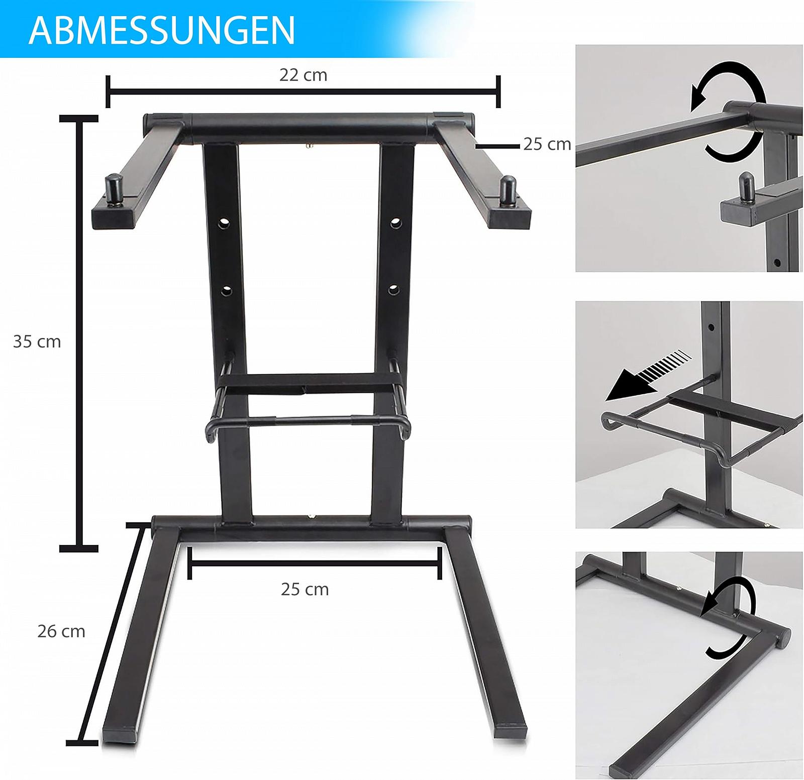 Стійка для ноутбука DJ PYLE Professional Чорний, 259 мм, 248.9 мм, 347.9 мм, фото №6 Стійка для ноутбука DJ PYLE Professional Чорний, 259 мм, 248.9 мм, 347.9 мм, фото №6