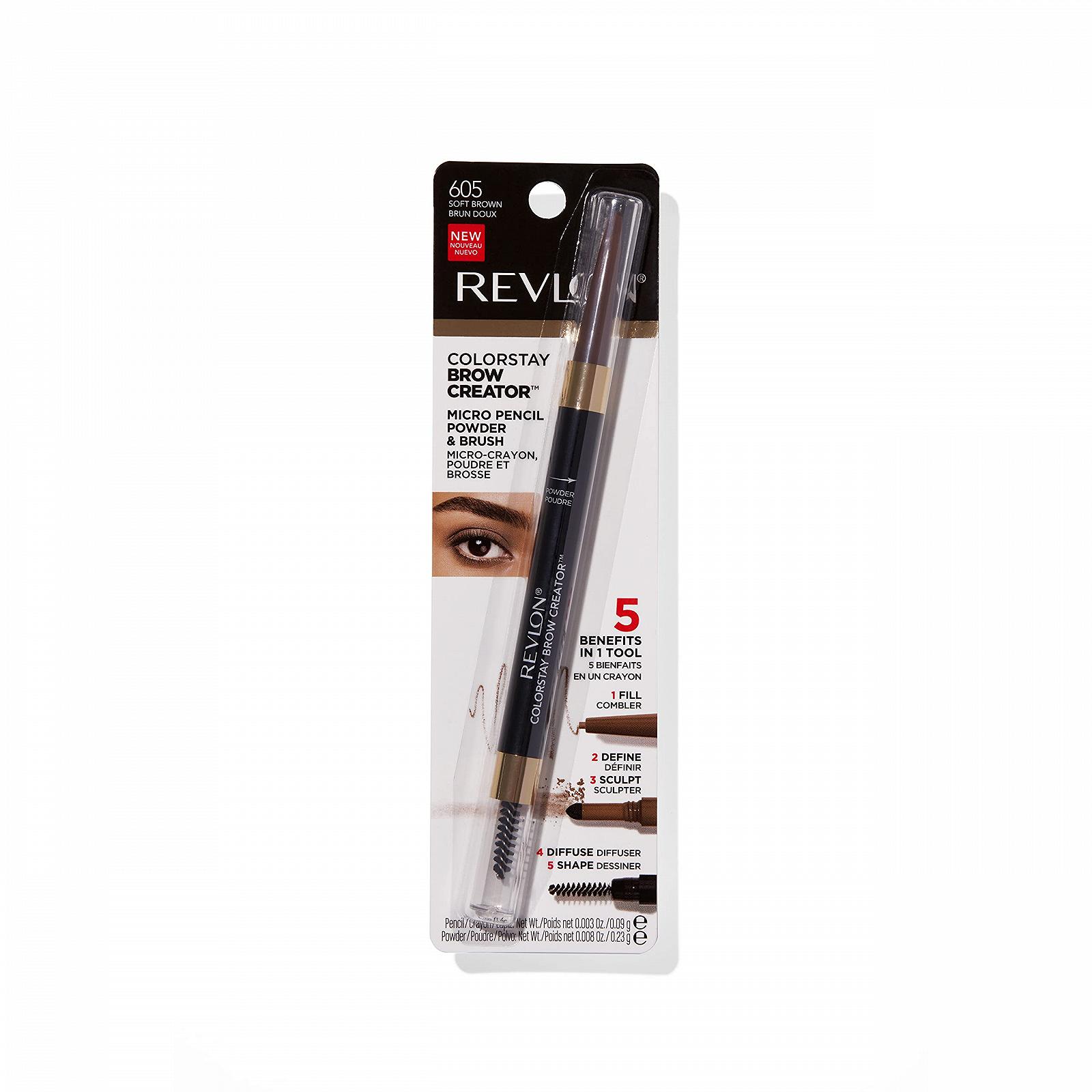 Олівець для брів Revlon ColorStay Brow Creator з щіточкою 2-в-1 605 Soft Brown 6,5 г, фото №7