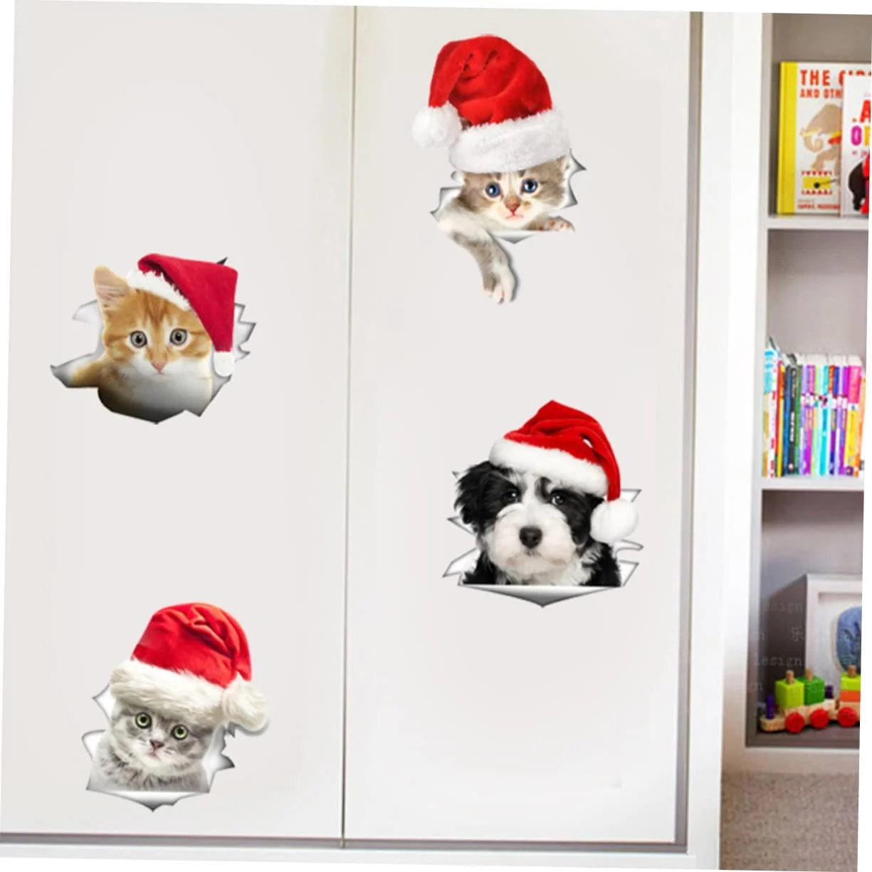 Наклейки Veemoon Christmas Cat 3 шт. 3D Съемные, фото №6 Наклейки Veemoon Christmas Cat 3 шт. 3D Съемные, фото №6