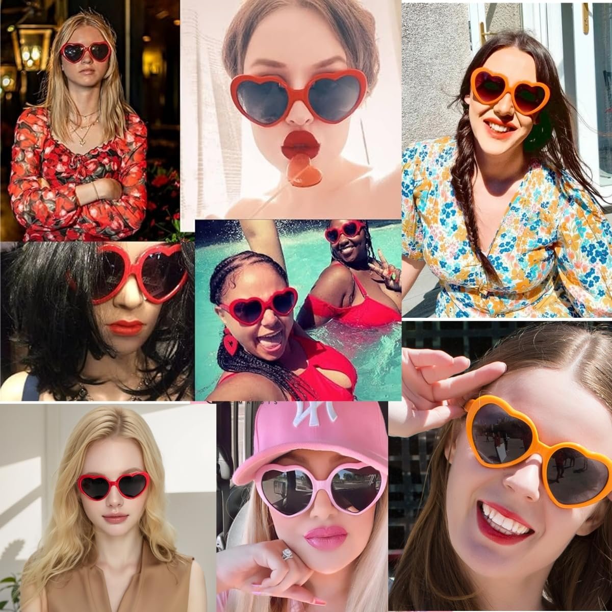 Сонцезахисні окуляри Поляризовані Великі Серце Ретро, фото №4