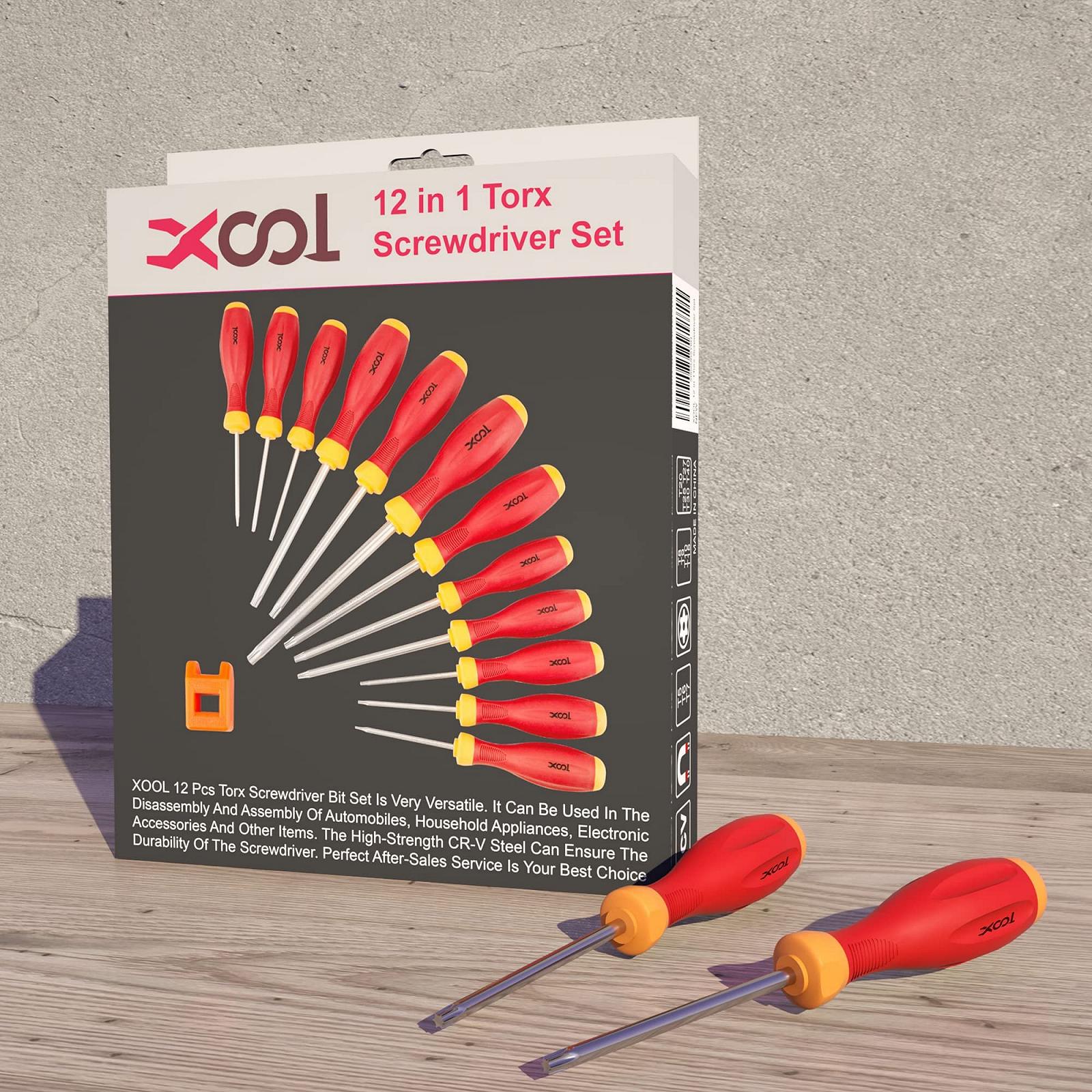 Набор магнитных отверток Torx XOOL 12 в 1 T5-T40 CRV сталь, фото №6 Набор магнитных отверток Torx XOOL 12 в 1 T5-T40 CRV сталь, фото №6