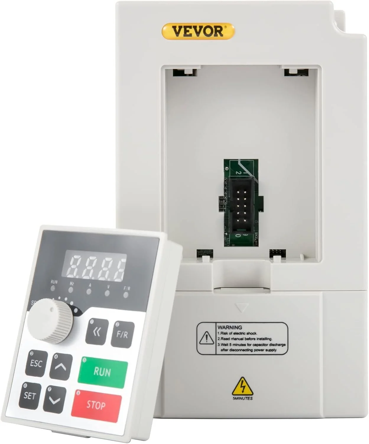 Перетворювач частоти Vevor H100-3S2-S / 3 kW / Векторне керування / 220V / 0-400 Гц / Сірий, фото №4 Перетворювач частоти Vevor H100-3S2-S / 3 kW / Векторне керування / 220V / 0-400 Гц / Сірий, фото №4