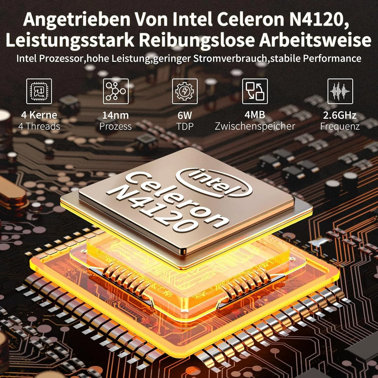 Ноутбук 14.1" Zyphionix UDKED Intel Celeron N4120 RAM 8GB SSD 256GB Windows 11, фото №3