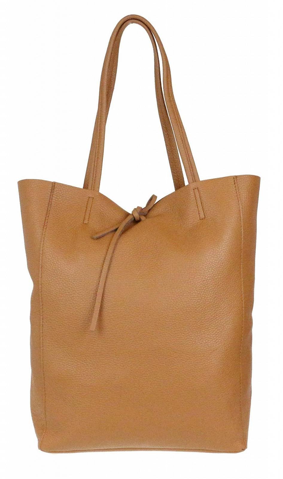 Женская сумка с открытым верхом Girly Handbags из натуральной кожи, фото №1