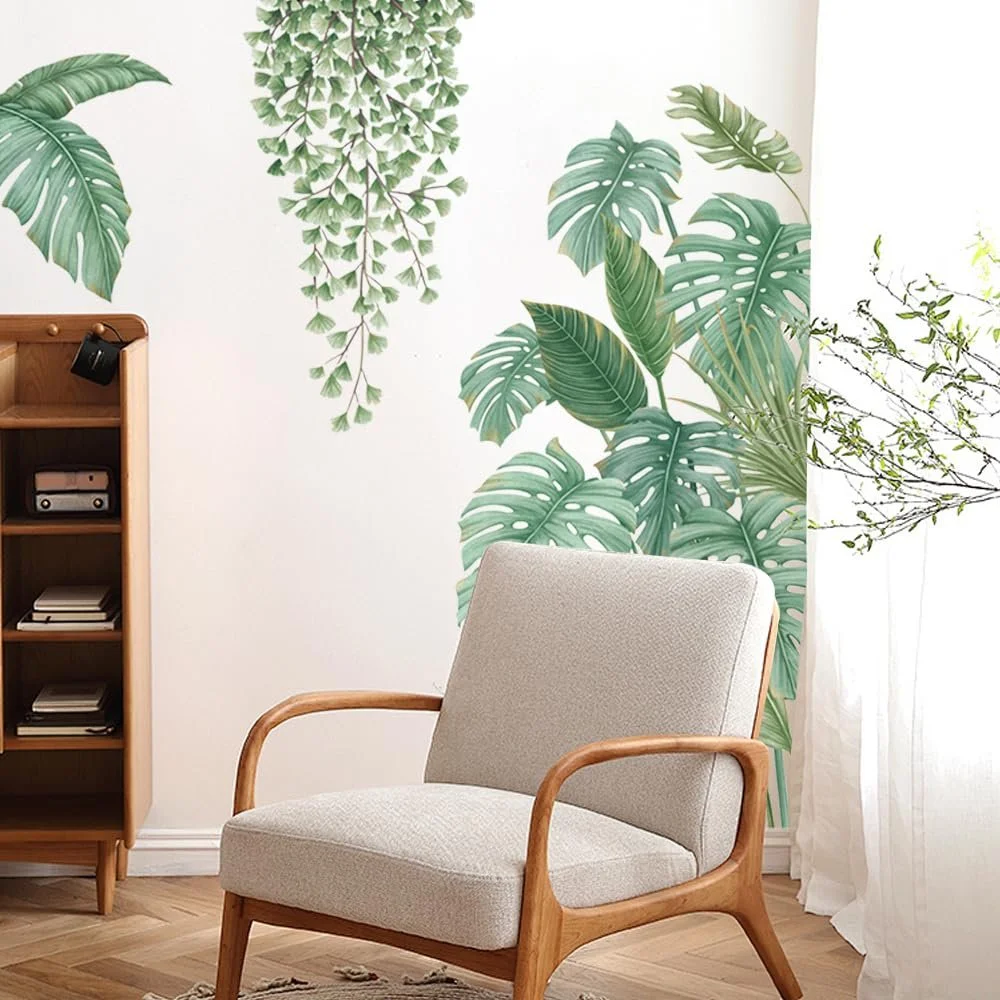 Наклейка на стіну Tropical Leaves Green, фото №6 Наклейка на стіну Tropical Leaves Green, фото №6