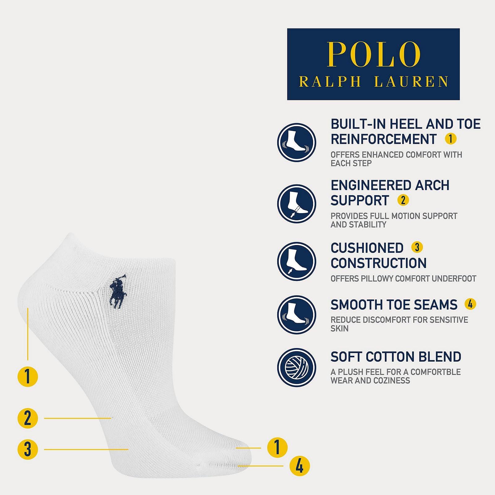 Носки POLO RALPH LAUREN Low Cut Half Pillow (6 пар), фото №4