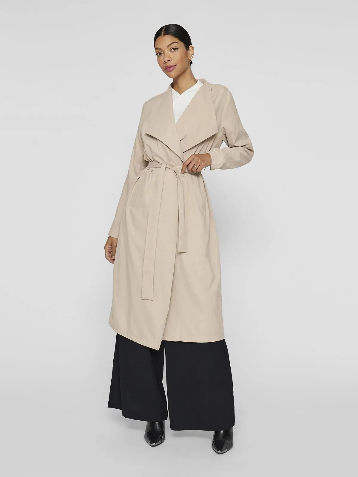 Тренч Vila Vilanni L/S Long Trench Coat Noos, фото №3 Тренч Vila Vilanni L/S Long Trench Coat Noos, фото №3