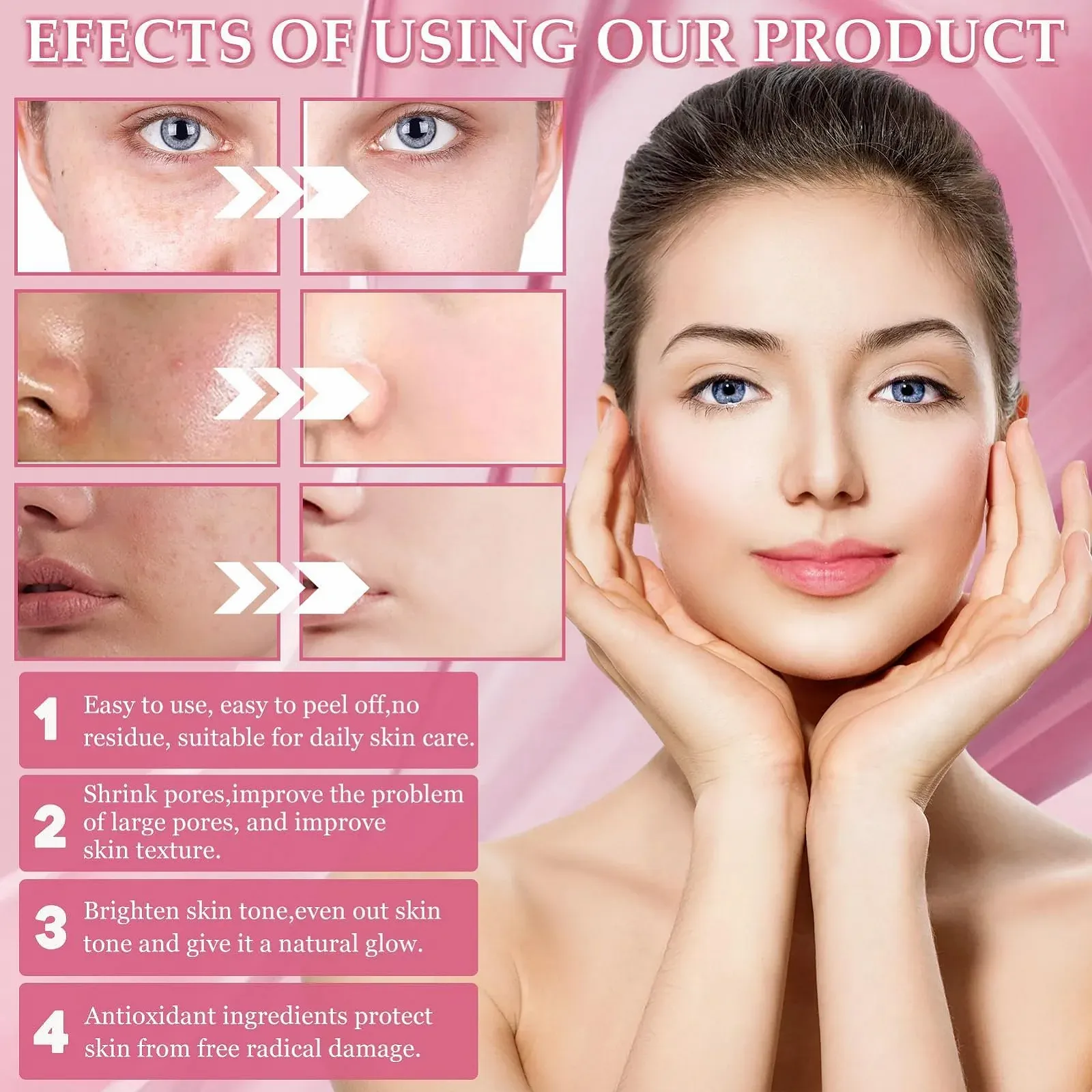 Нічна маска-обгортання з колагеном 4 шт, для зволоження, проти зморшок, проти старіння та освітлення, фото №6