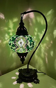 Настільна лампа Samarkand Lights Mosaic ручна робота мозаїчна східна зелена - Фото 1