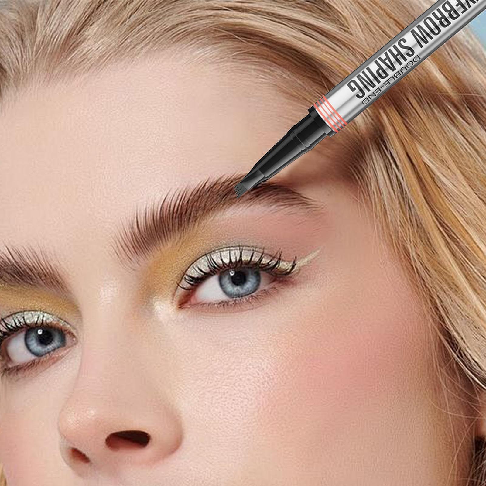 Карандаш + гель 2-в-1 Microblading 4 Micro Fork Tips Водонепроницаемый Несмазывающийся, фото №6