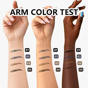 Карандаш для бровей Medium Brown, 4 цвета, натуральный, стойкий и водостойкий, не размазывается, ультратонкий, гель для бровей темно-коричневый, один размер synthetic.ua - Фото 1