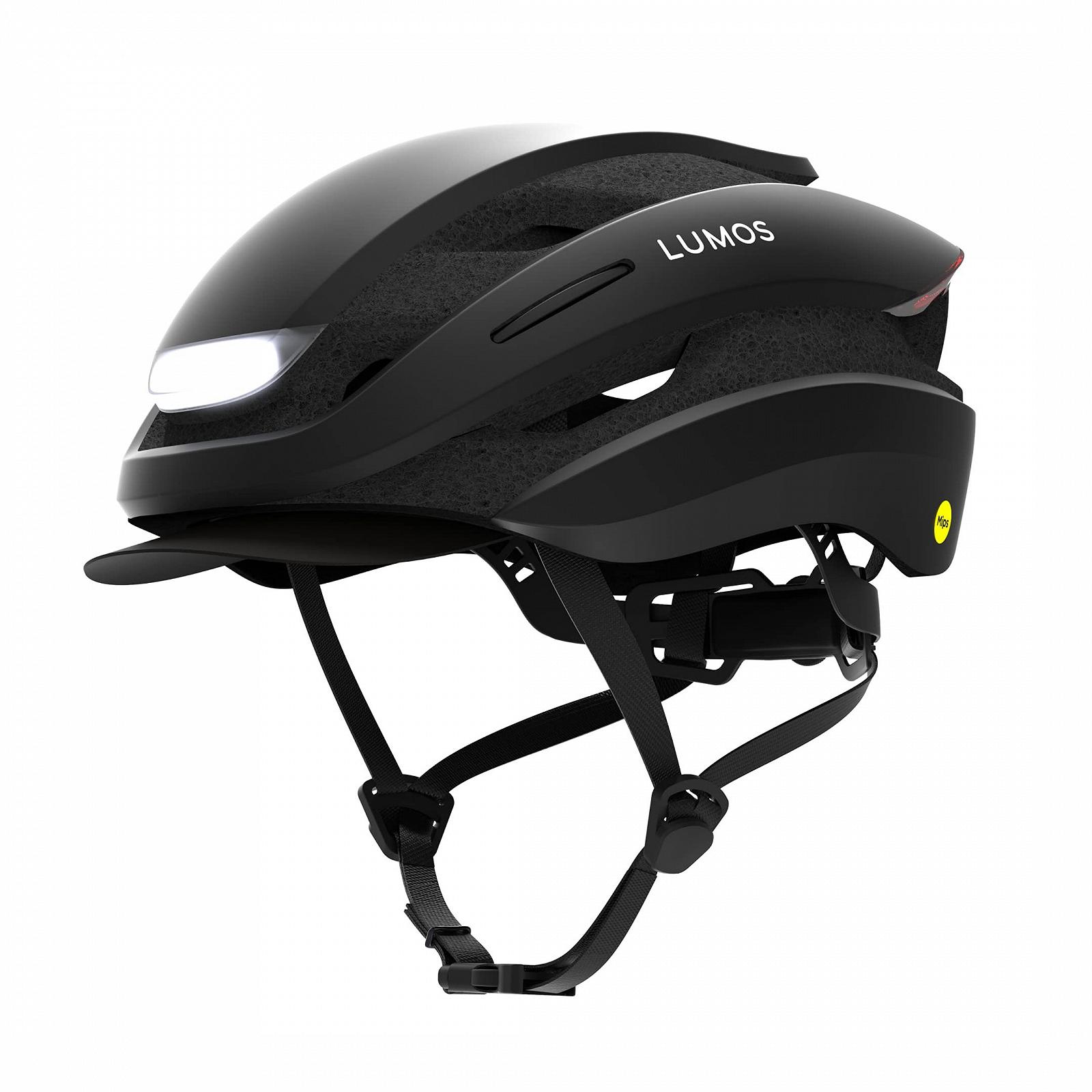 Шолом Lumos Ultra Smart Plus Велосипедний Переднє та заднє світло (LED) Покажчик повороту Стоп-сигнали Bluetooth-з'єднання Дорослий: Чоловіки, Жінки Вугільно-чорний, Розмір: M-L, фото №1