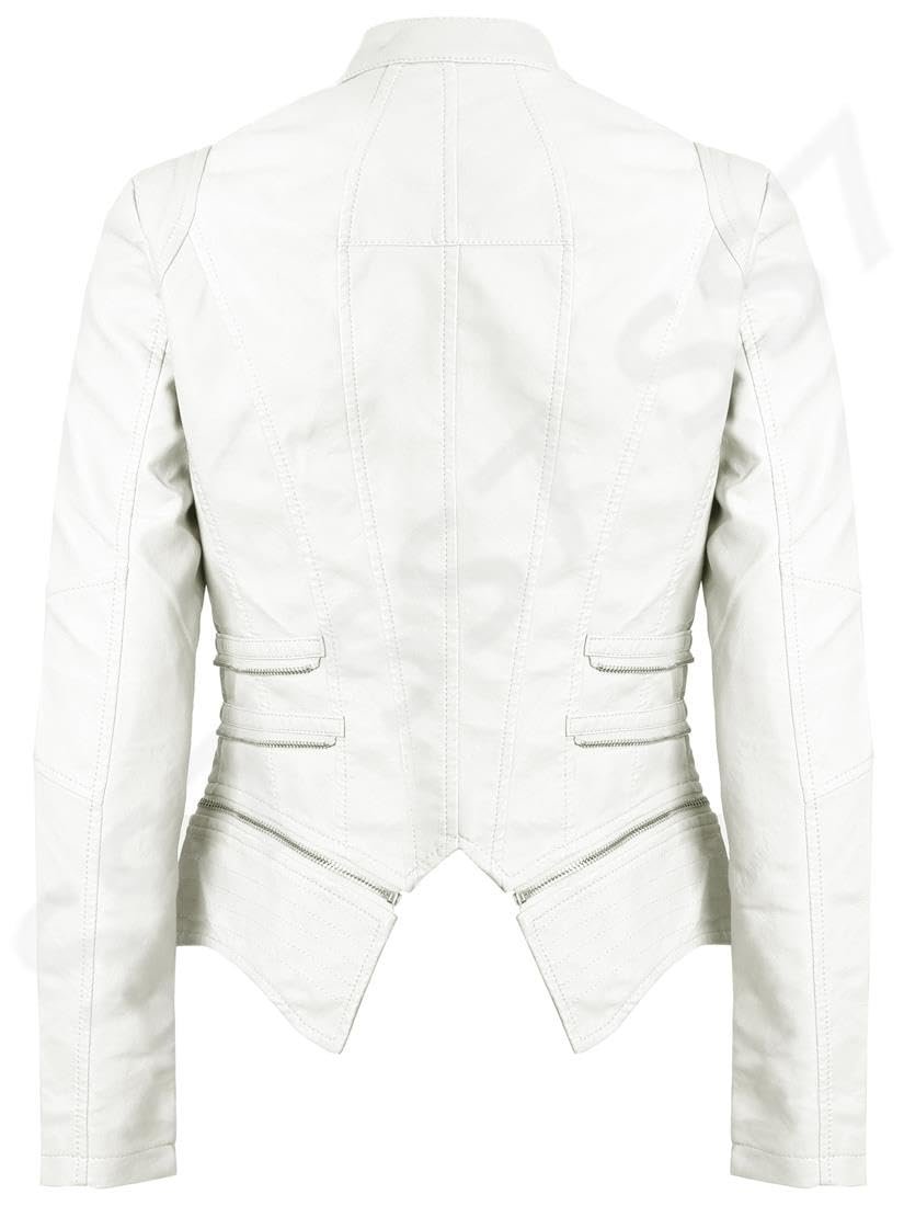 Женская куртка Biker SS7 из искусственной кожи, фото №4