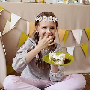 Вінок для волосся TIESOME з ромашками synthetic.ua - Фото 1