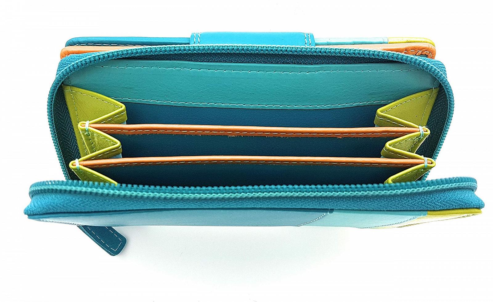 Кошелек Женский Jockey Club Кожа Натуральная Rio Tropic Multicoloured с RFID защитой, Multicoloured/Tropic, S, фото №4