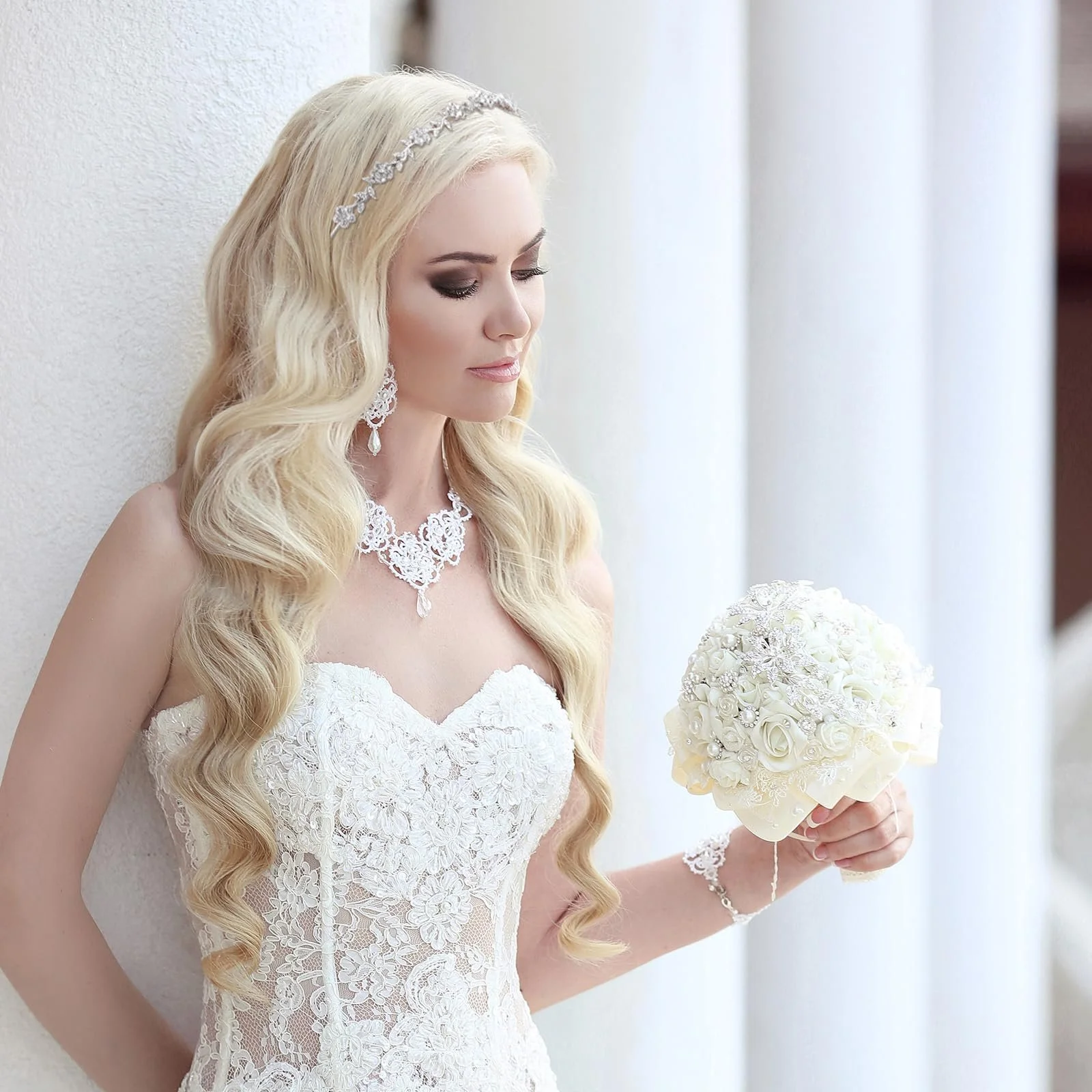 Обруч для волосся Prasacco сріблястий з блискучими камінцями, 4 шт, фото №4 Обруч для волосся Prasacco сріблястий з блискучими камінцями, 4 шт, фото №4