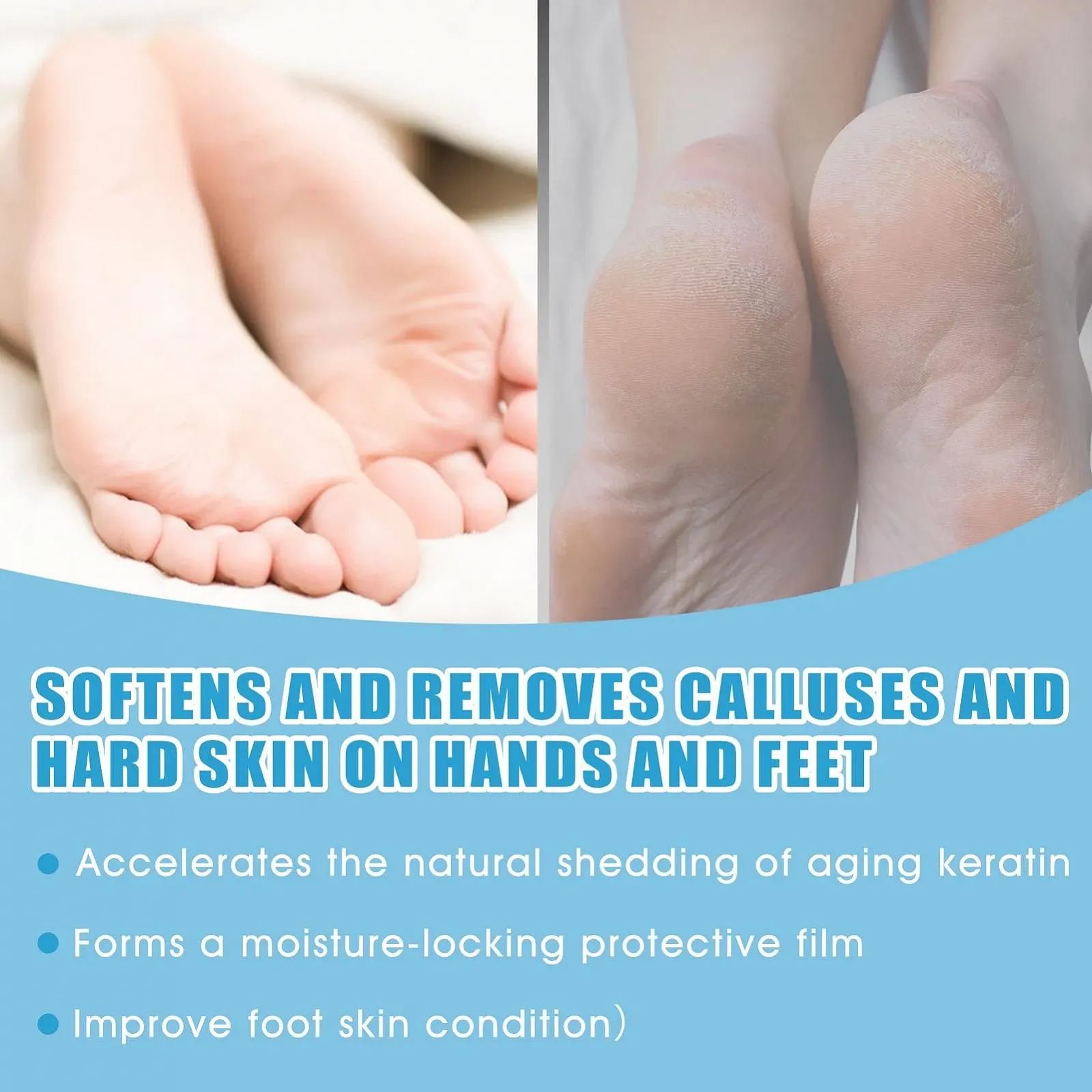 Набор для ухода за ногами со средством для удаления мозолей, скрабом и стеклянной пилкой 250 мл, фото №5