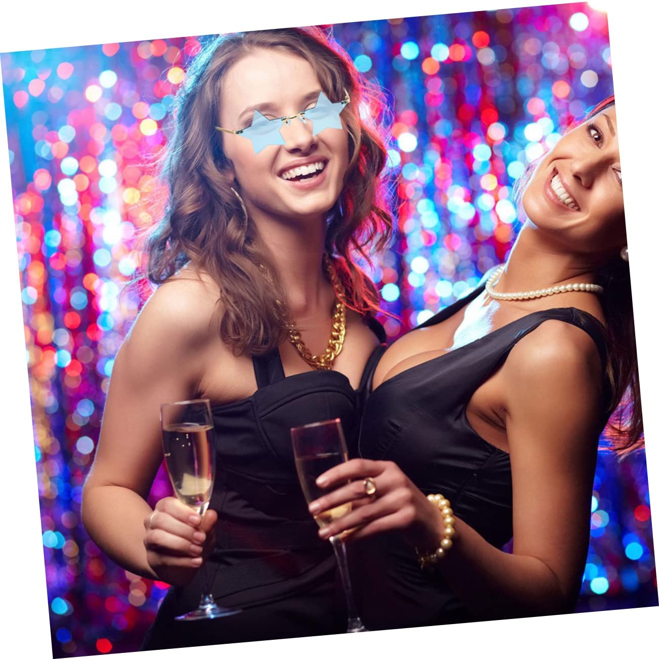 Сонцезахисні окуляри VALICLUD Зіркові сонцезахисні окуляри Без оправи Різні кольори, фото №3