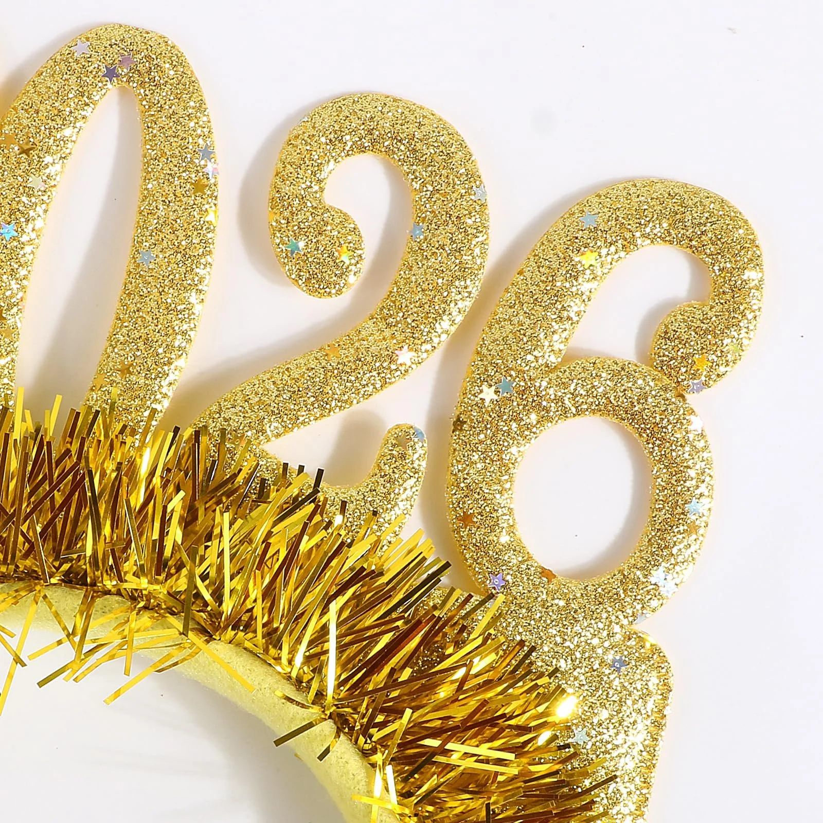 Обруч BETESSIN Новогодний Счастливого Нового года 2024 Золотистый Серебристый, фото №3 Обруч BETESSIN Новогодний Счастливого Нового года 2024 Золотистый Серебристый, фото №3