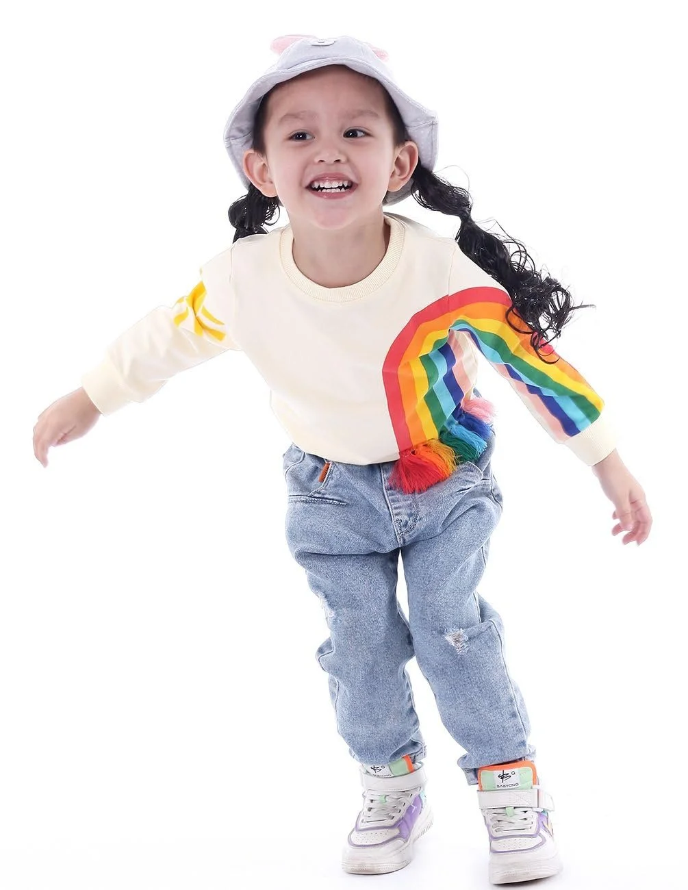 Толстовка для дівчат HahaNice, з довгими рукавами, флісова, з круглим вирізом, фото №3