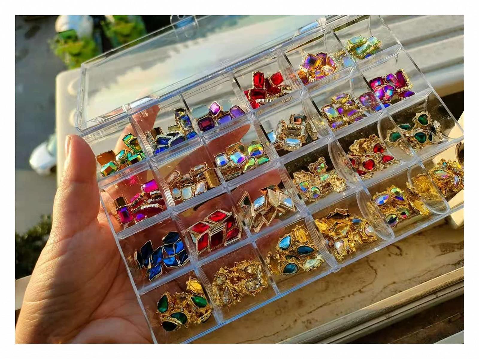 Набір прикрас для нігтів стразами yaoqijie, 240 шт, кристали, фото №3