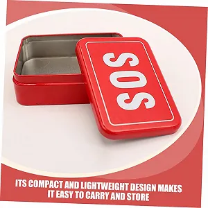 Ящик для інструментів Sosoport, 4 шт., для вулиці, маленький, портативний міні-контейнер, органайзер для зберігання, металевий, червоний synthetic.ua - Фото 1