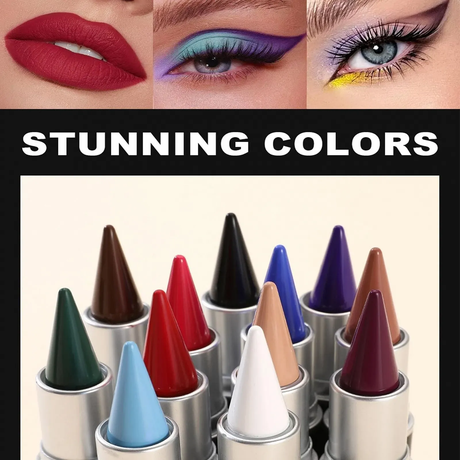 Карандаш Gel Eyeliner Stift, Быстросохнущий, Водостойкий для повседневного и вечернего макияжа, фото №4