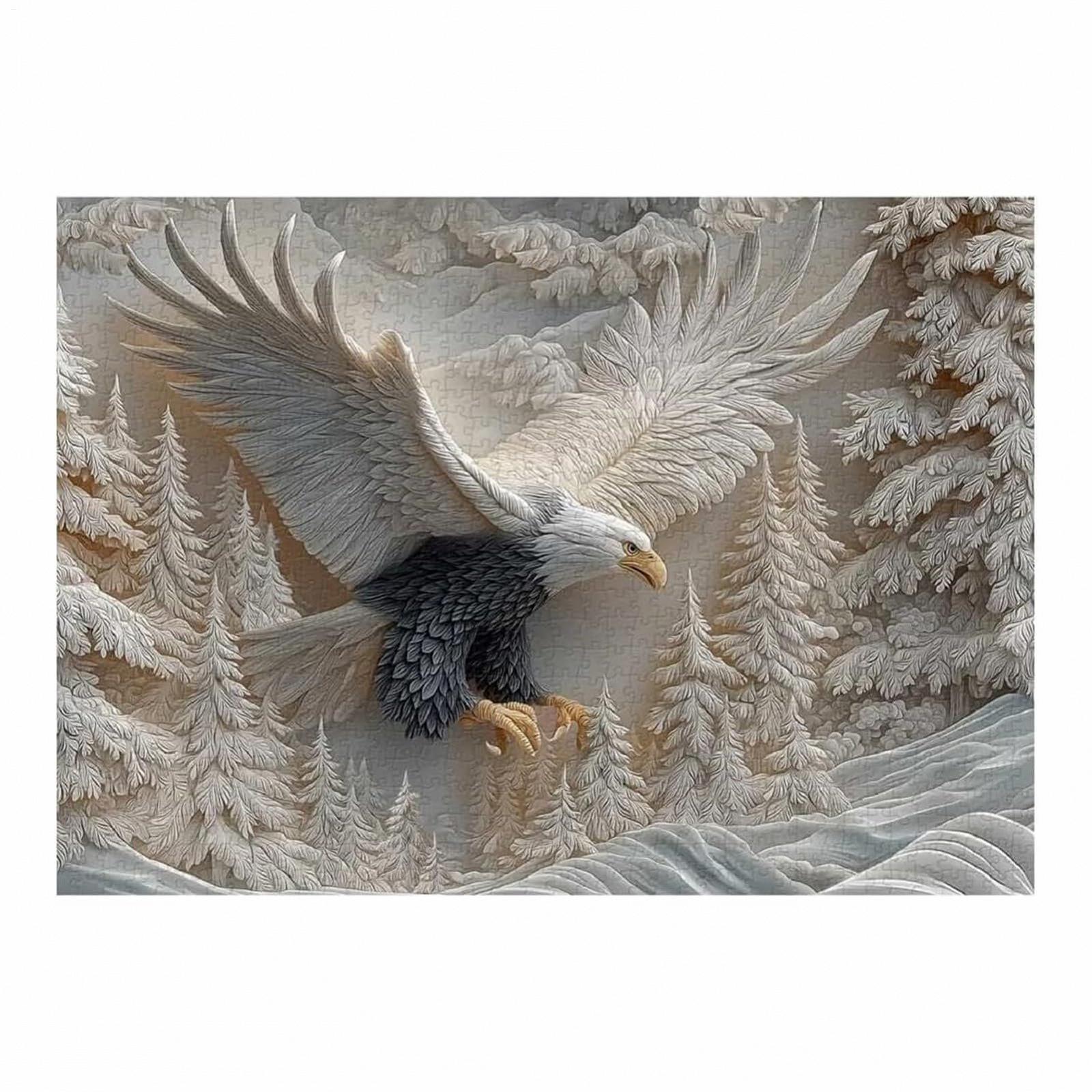 Пазл The Carved ADL Bald Eagle 1000 деталей 3D-эффект, фото №9