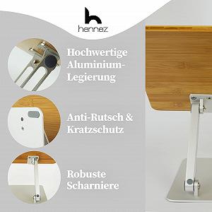 Подставка для ноутбука HENNEZ деревянная с регулировкой высоты synthetic.ua - Фото 1