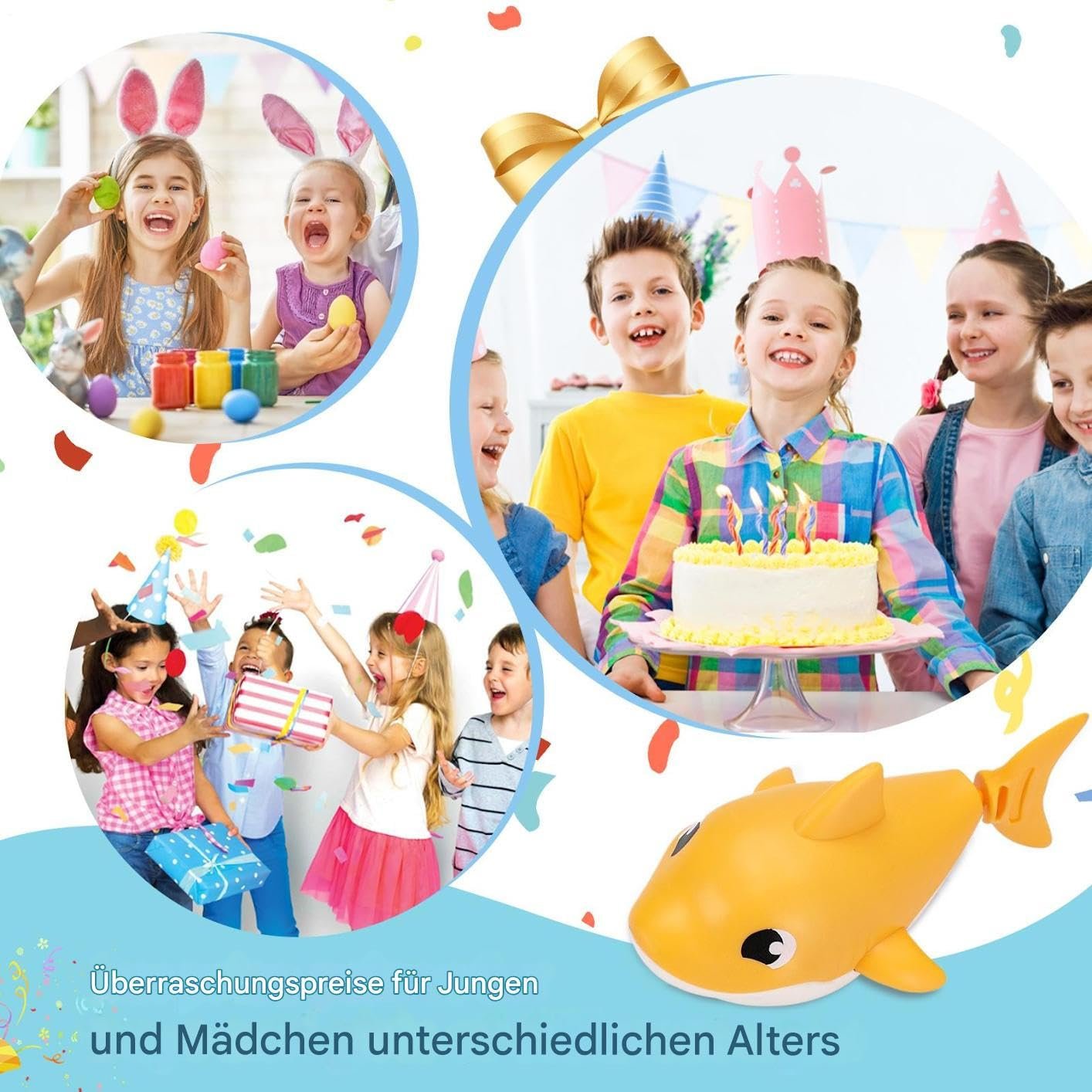 Игрушка для ванны Акула Плавающая заводная для малышей, фото №8