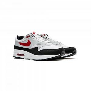 Кросівки Nike Air Max 1 "White / Pure Platinum / Black / University Red" 45 synthetic.ua - Фото 1
