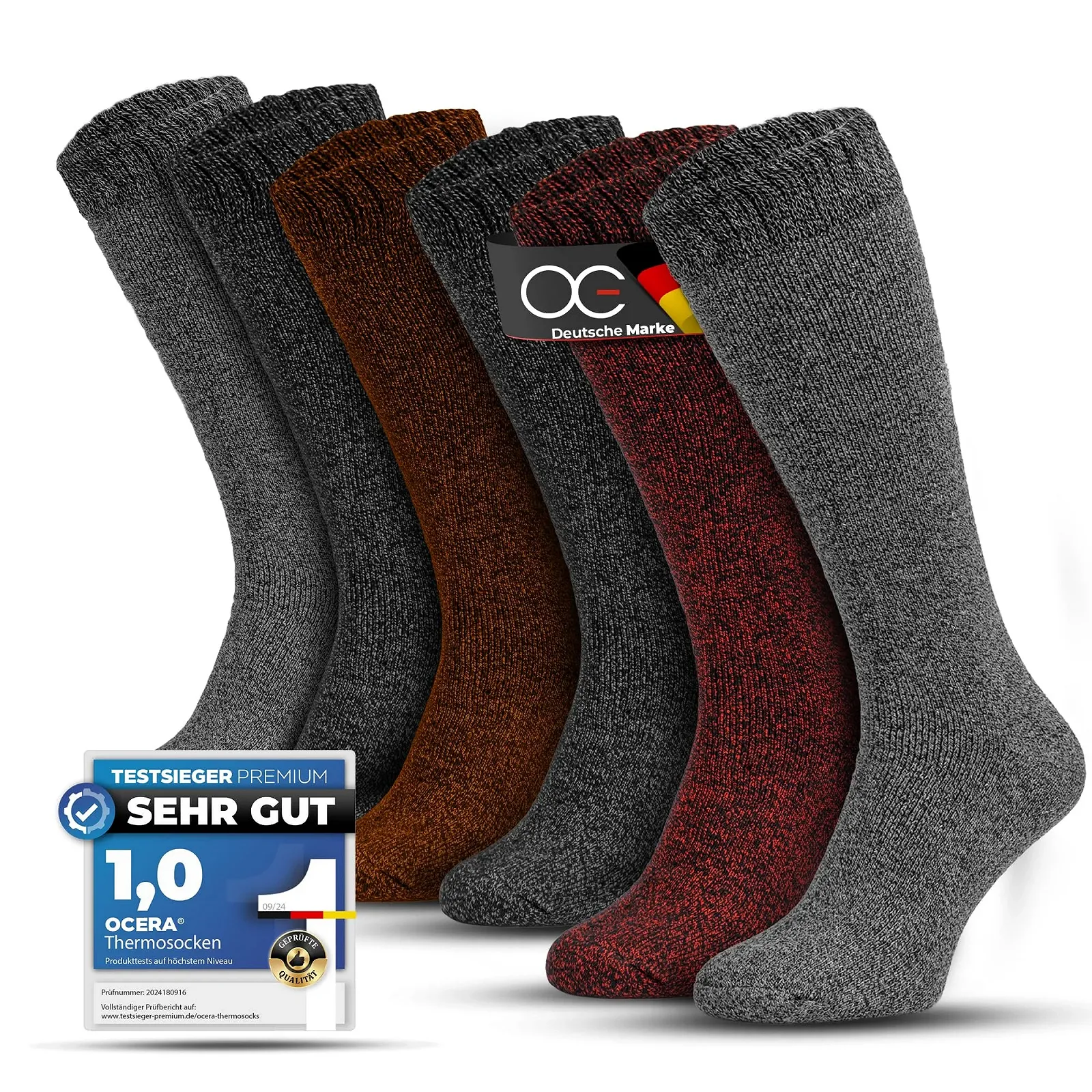 Термошкарпетки до коліна OCERA, 6 пар, фото №1 Термошкарпетки до коліна OCERA, 6 пар, фото №1