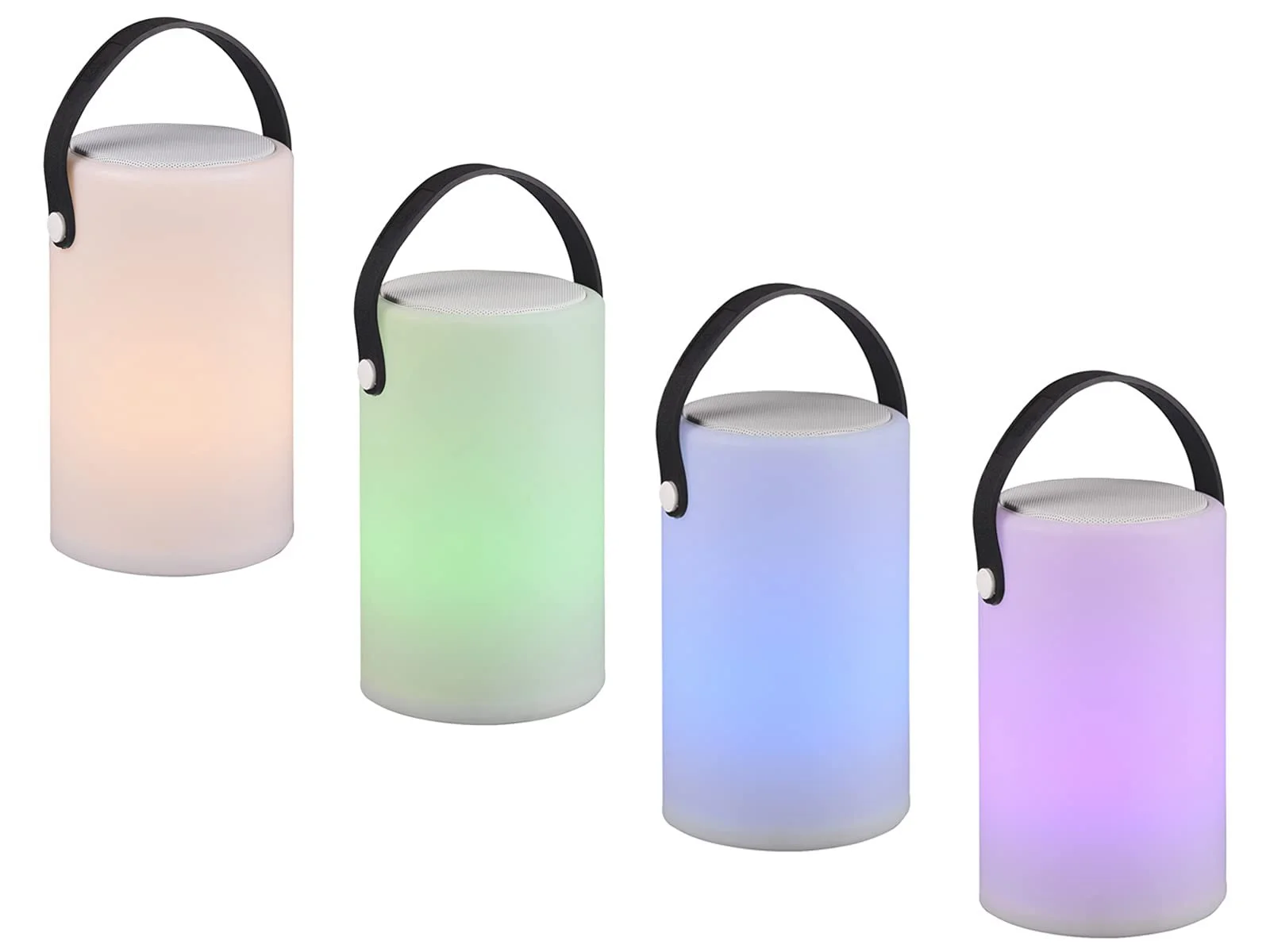 Набір з 2 настільних ламп Outdoor Battery 21 см RGB Bluetooth Speaker Білий, фото №1