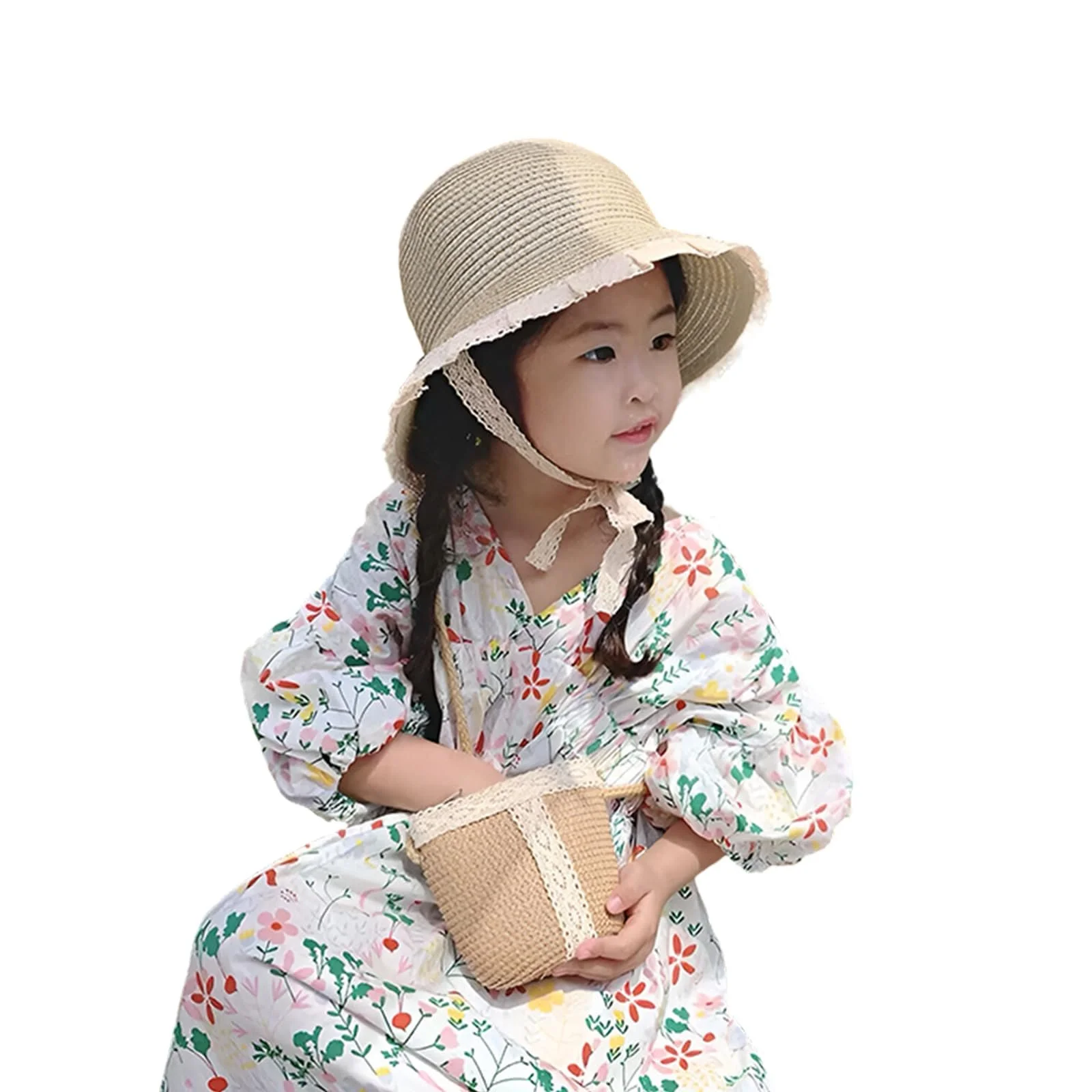 Соломенная шляпа для девочек TINAYAUE Летняя, фото №7 Соломенная шляпа для девочек TINAYAUE Летняя, фото №7