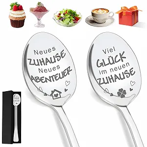 Набір з 2 кавових ложок з гравіюванням - Фото 1