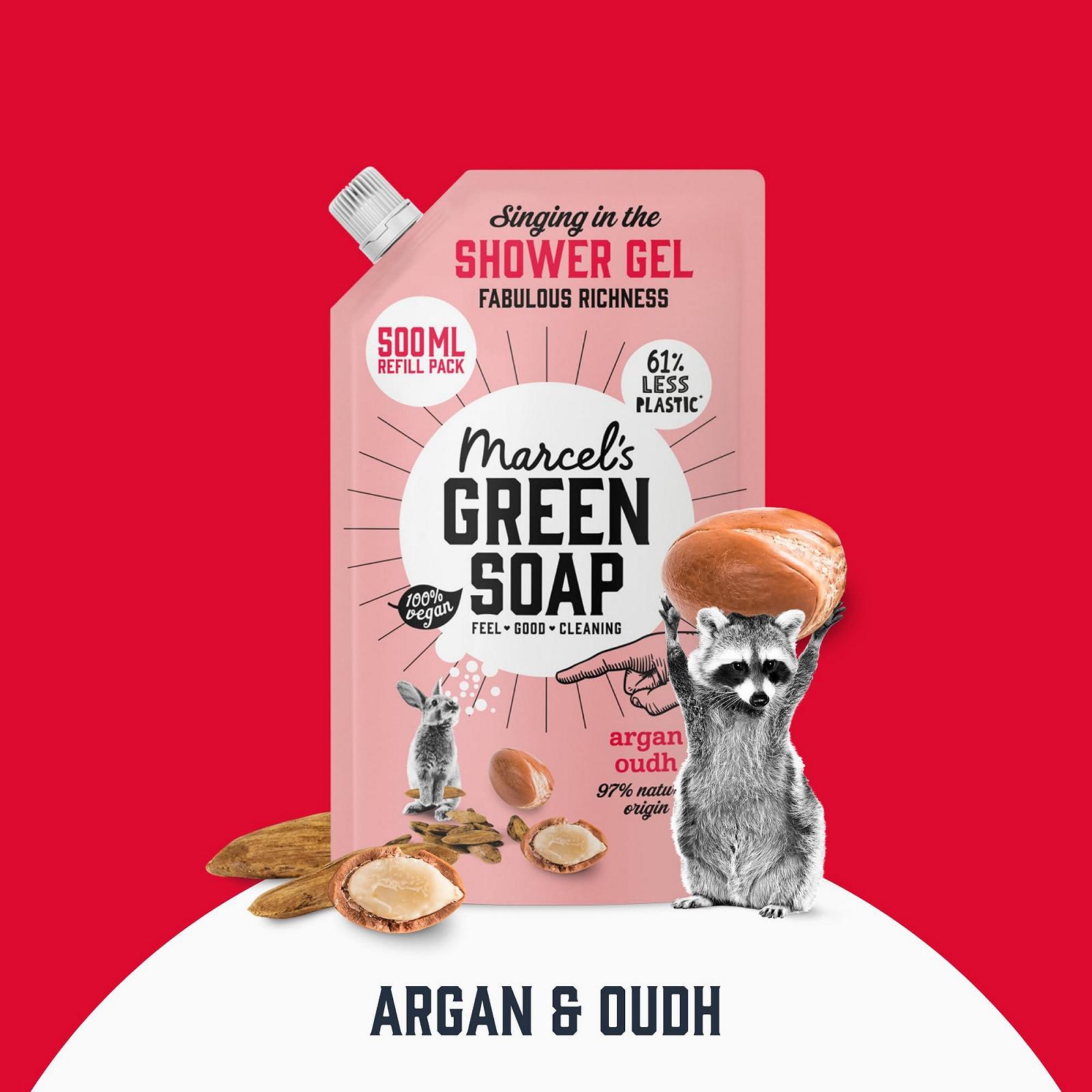 Гель для душа Marcel's Green Soap Argan & Oudh 500 мл, фото №7