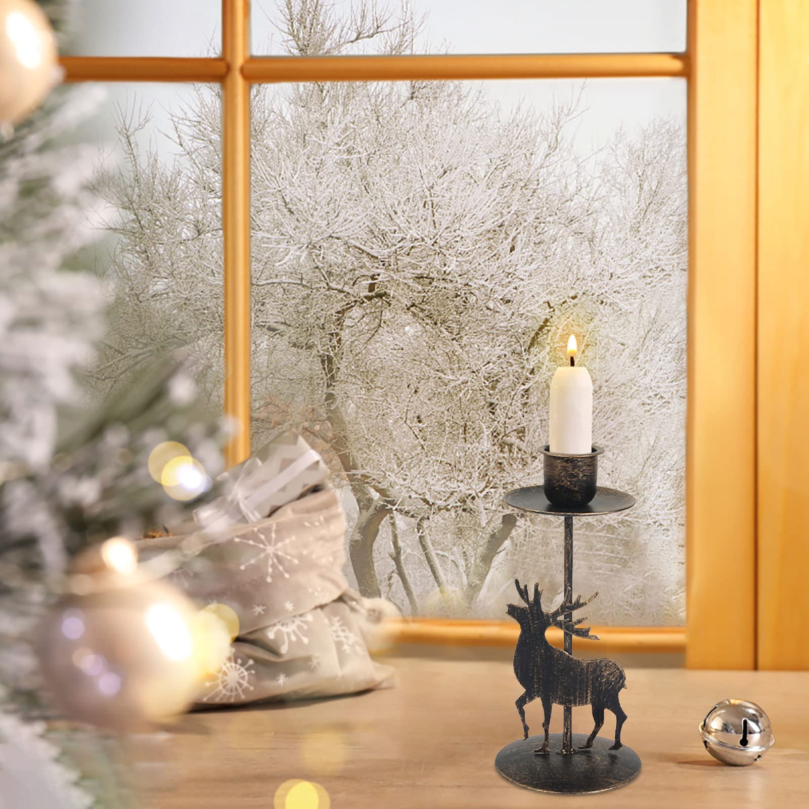 Подсвечник Yuemei Metal Candle Holder Рождественский Черный Один размер, фото №3