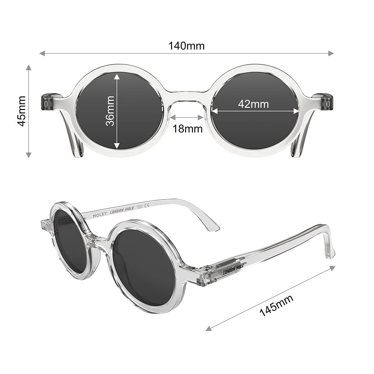 Солнцезащитные очки LONDON MOLE Eyewear Moley Круглые Унисекс, фото №7