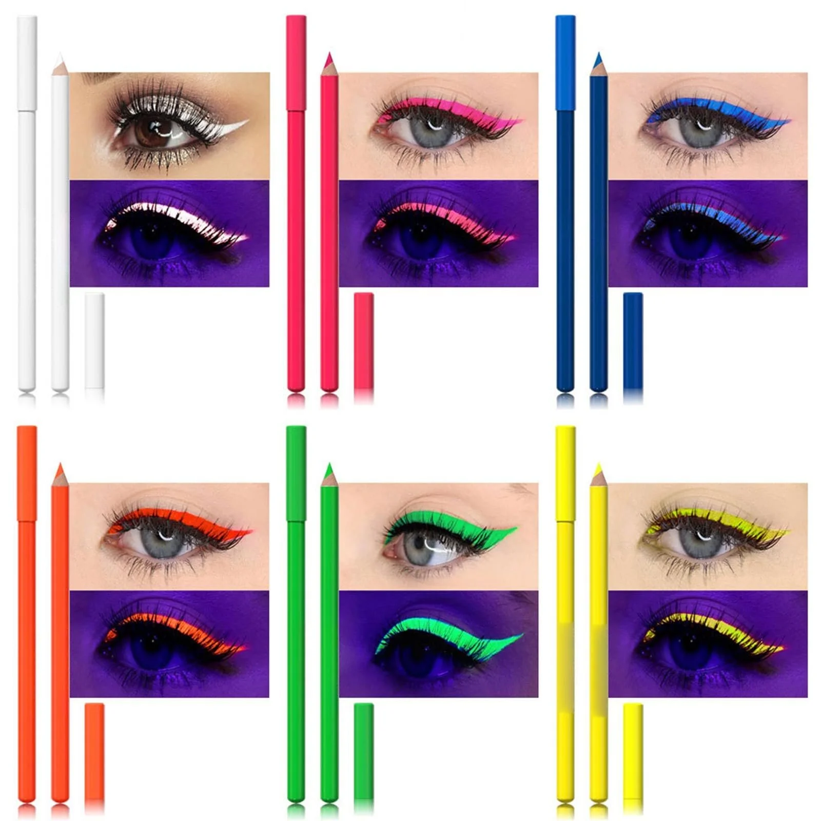 Олівець для очей 12 кольорів Fluorescent Shiny Wood з точилкою, фото №2 Олівець для очей 12 кольорів Fluorescent Shiny Wood з точилкою, фото №2