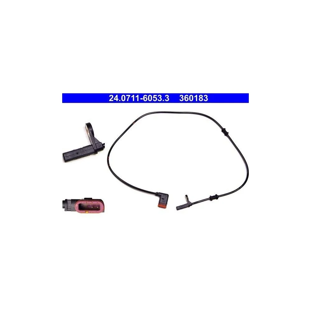 Датчик скорости вращения колеса ATE 24.0711-6053.3 для MERCEDES-BENZ задний правый, фото №1 Датчик скорости вращения колеса ATE 24.0711-6053.3 для MERCEDES-BENZ задний правый, фото №1