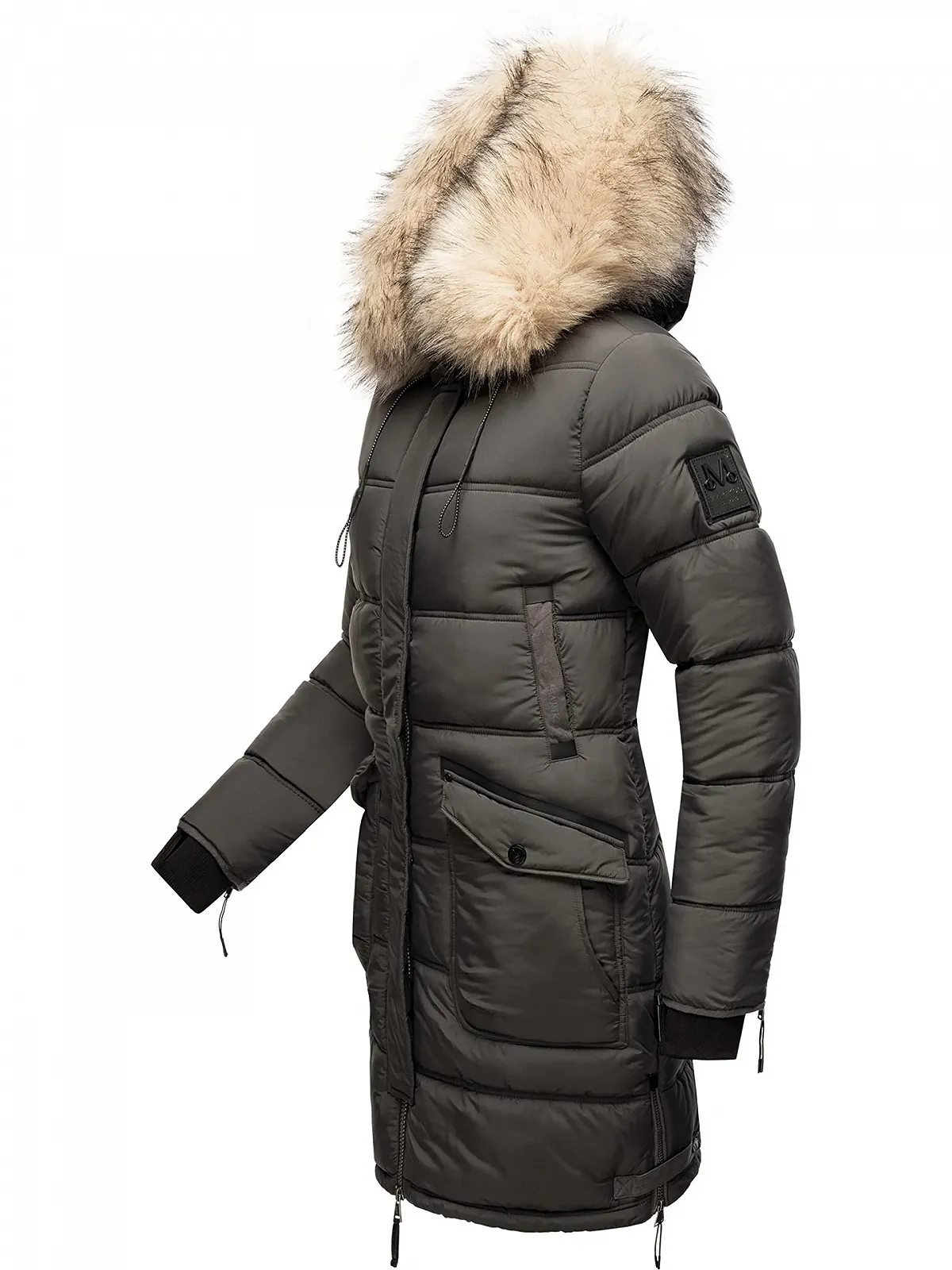 Зимнее пальто MARIKOO Chaskaa стеганое оверсайз со съемным искусственным мехом, фото №2