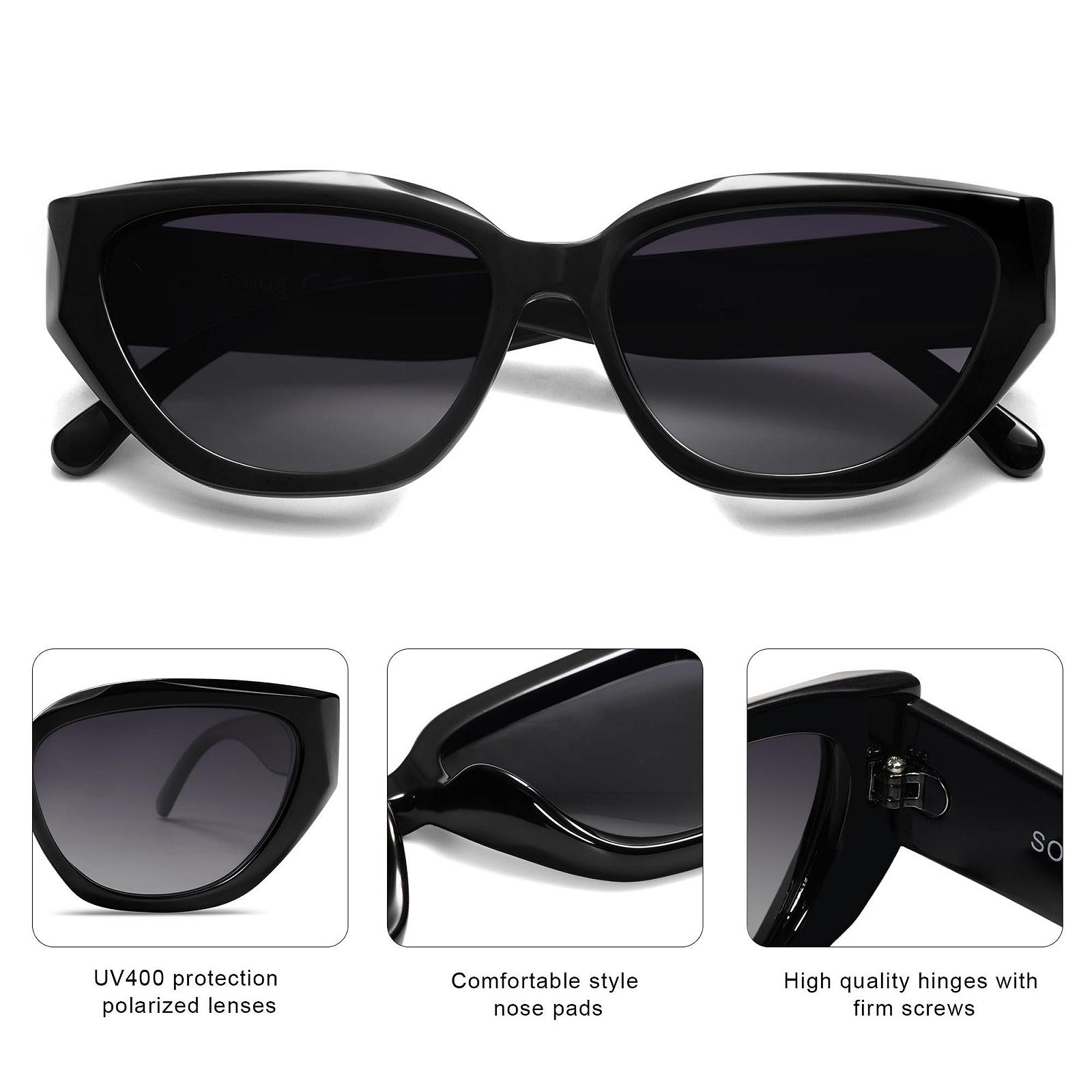 Солнцезащитные очки Cateye SOJOS SJ2237 Поляризованные Женские Винтажные Квадратные Ретро Классические Современные, фото №4 Солнцезащитные очки Cateye SOJOS SJ2237 Поляризованные Женские Винтажные Квадратные Ретро Классические Современные, фото №4