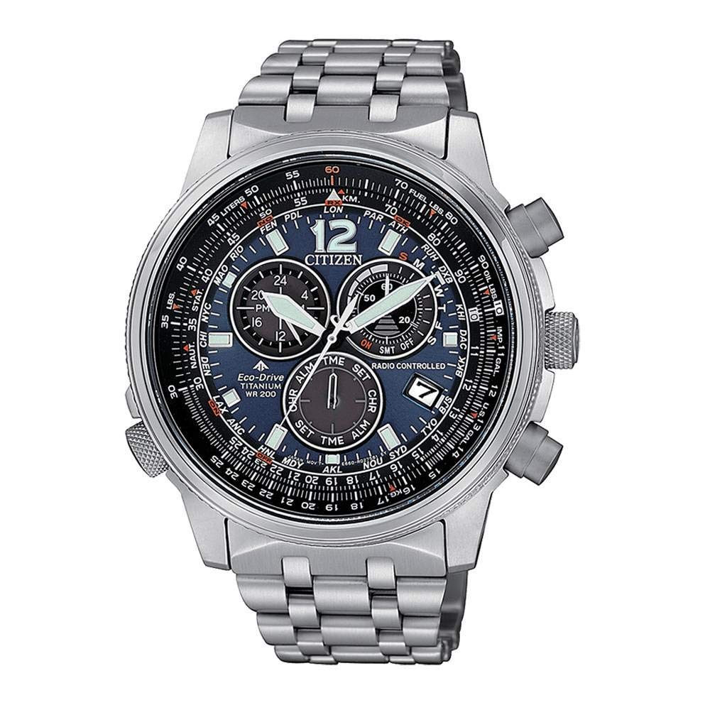 Часы Кварцевые Citizen Radio Controlled Eco Drive Титан CB5850-80L Синий, фото №1