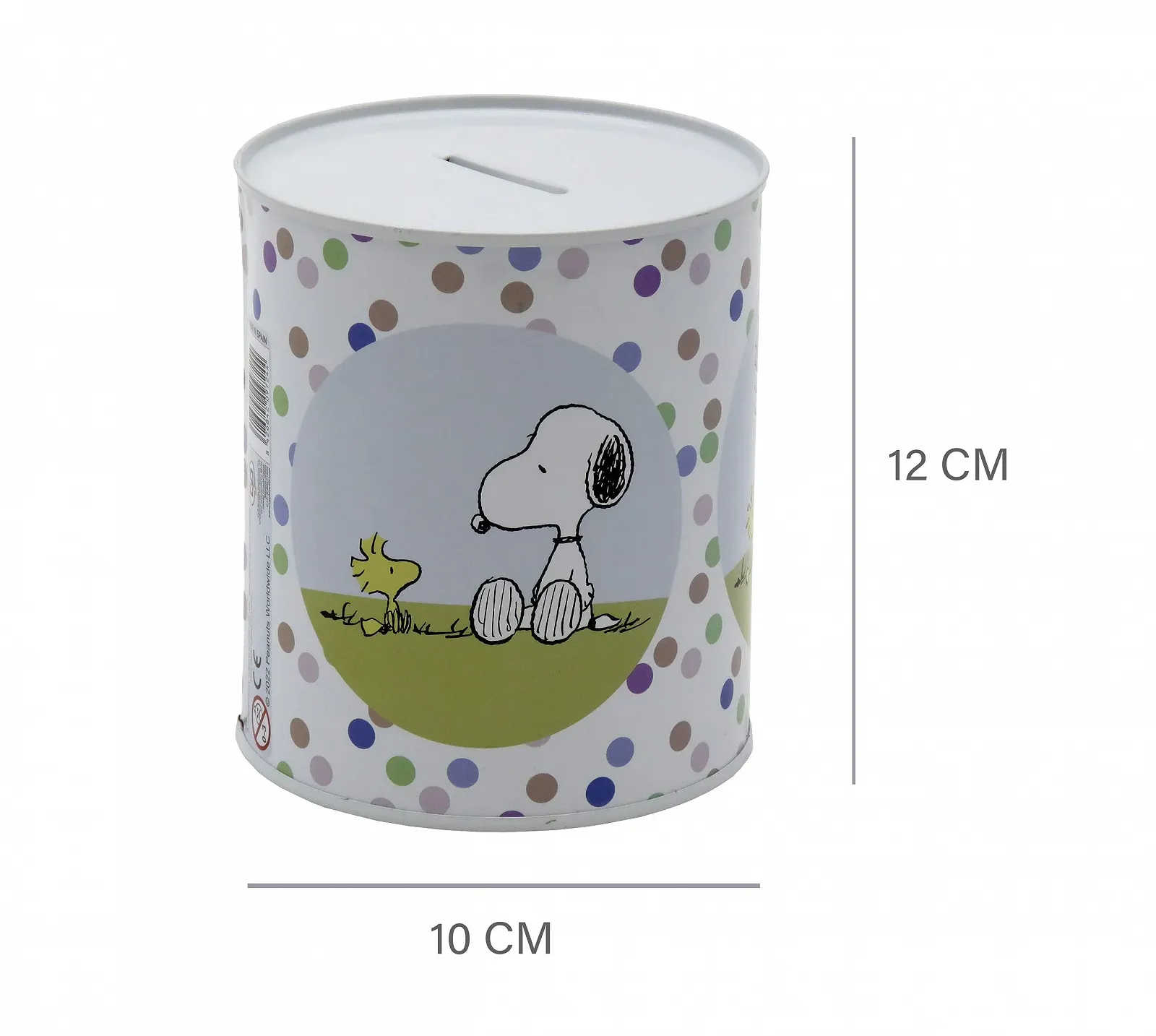 Скарбничка CyP Brands Snoopy Металева 10 x 10 x 12 см Різнокольорова, фото №4